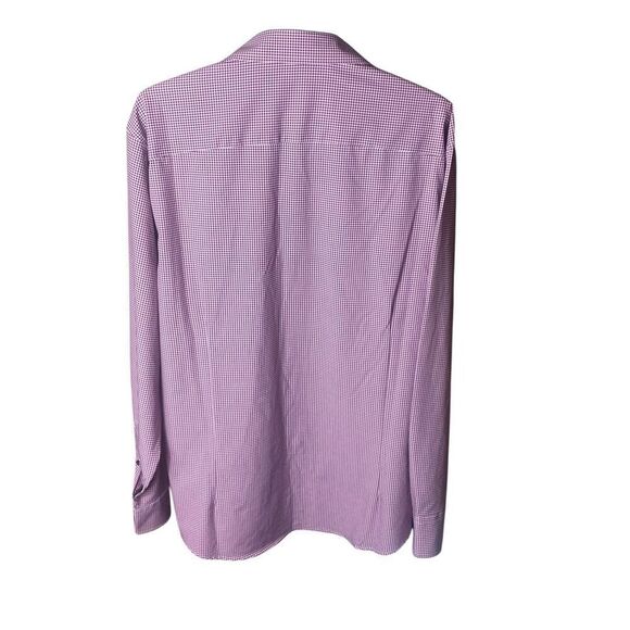 Con.Struct Mens Burgundy Check Slim Fit 4-Way Stretch Button-Down Shirt Size XL - Picture 3 of 5